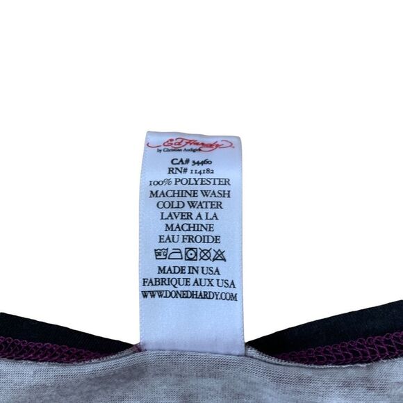 Purple Ed Hardy Blouse Size Small - Picture 5 of 8